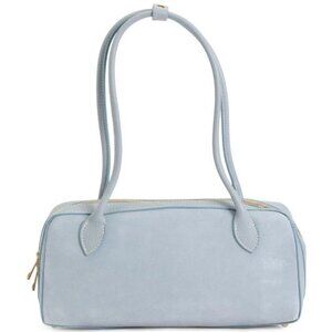 PERSAMAN NEW YORK Made In Italy Suede Barrel Shoulder Bag